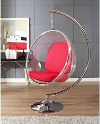 Round Ring Lounge Chair W 6 Ceiling Chain Stylish Modern Indoor Hanging Swing Bubble Chair Cool Chairs Hanging Chair