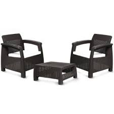 Mq Ferrara Espresso 3 Piece Plastic Patio Conversation Set With Light Beige Cushions In 2020 Beige Cushions Luxury Seating Outdoor Lounge Furniture