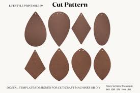 Download Earrings Template Cut File Graphic By Lifestyle Printable Co Creative Fabrica PSD Mockup Templates
