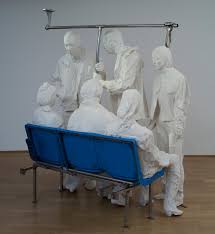 George segal's tableaux are reflections on the individual and on consumer society. George Segal Bus Passengers 1997