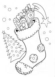 Christmas Sock Coloring Books Coloring Pages Clipart Black And White