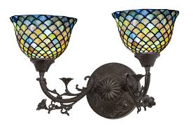 Meyda Tiffany 2 Light Tiffany Fishscale Wall Sconce Wayfair