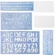 Get free shipping on qualified letters & alphabets stencils products or buy. 6 Piece Plastic Letter Stencil Alphabet Stencils Ruler Sets Drawing Template Plastic Lettering Guide Set Blue Color Buy Online In Oman At Desertcart 95392720