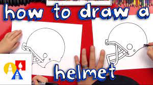 How To Draw A Football Helmet Art For Kids Hub Football Helmets Kids Songs With Actions