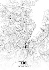 Kiel germany cruise port karte, stadtplan kiel viamichelin. Art Craft Design City Map Of Kiel Just A Map