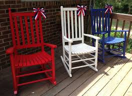 Red White And Blue Rocking Chairs For The Fourth Of July Or All Year Blue Rocking Chair Rocking Chair Fourth Of July