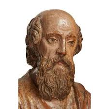 Past auction: SPANISH CARVED WOOD POLYCHROME BUST OF SAINT PAUL EARLY 18TH  CENTURY