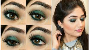 green smoky eye makeup tutorial