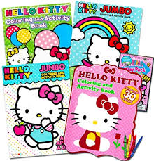 Hello kitty drawing, hello kitty coloring pages. Amazon Com Hello Kitty Coloring Activity Book Super Set 5 Hello Kitty Coloring Books Crayons And Over 50 Hello Kitty Stickers Hello Kitty Party Pack Toys Games