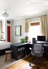 47 amazingly creative ideas for designing a home office space. Home Office Guest Bedroom Reveal The Lettered Cottage Guest Bedroom Office Home Office Bedroom Home Office Guest Room