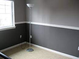 I used 4.5″ spaces between the top and bottom of the boxes (on all walls regardless of gap between boxes). 36 Faux Chair Rail Horizontal Wall Stripes Ideas Chair Rail Home Decor Home
