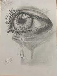 See only photos or all resources. The Crying Eyes Sketch Drawing By Ishan Chandra Saatchi Art
