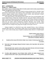 Aku disapa oleh seorang lelaki berbaju t merah, berjaket kulit hitam dan berwajah tampan dari sebuah kedai jaket kulit. Koleksi Soalan Peperiksaan Percubaan Bm Spm 2019 Kertas 2 Komsas Muka Surat 107 Course Hero