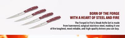 Target/kitchen & dining/cutlery & knife accessories/forged in fire : Amazon Com History Forged In Fire Stainless Steel Knives 4 Piece Stainless Steel Steak Knives Kitchen Dining