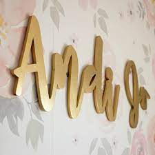 We offer nursery and baby room letters in a variety of exclusive designs that you won't find anywhere else. Diy Nursery Name Sign Guest Blog Craftcuts Com
