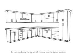 Dimensions easy u shaped kitchen layout drawing. How To Draw Kitchen Cabinets Step By Step Learn Drawing By This Tutorial F Kitchen Cabinets Drawing Kitchen Cabinets Design Layout Small Kitchen Design Layout