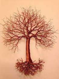 Large 15 Hanging Copper Wire Tree Art Www Facebook Com Twistedforest Www Etsy Com Shop Twistedforest Wire Tree Sculpture Copper Wire Art Metal Tree Wall Art
