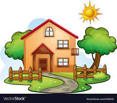 A House Royalty Free Vector Image Vectorstock House Drawing For Kids Nature Drawing For Kids Simple House Drawing