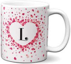Write his and her names letter. Jemiz Alphabet L Initial Letter L Love Heart Designer Colourful Tea Coffee Ceramic Coffee Mug Price In India Buy Jemiz Alphabet L Initial Letter L Love Heart Designer Colourful Tea Coffee