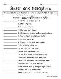A metaphor is a figure of speech that compares two things. Figurative Language Similes And Metaphors Similes And Metaphors Figurative Language Worksheet Simile Worksheet