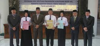 Pemberkasan usul penetapan nip calon pegawai negeri sipil (cpns) pemerintah kota unduh buku petunjuk. Pakai Hitam Putih 277 Cpns Terima Sk Pemerintah Kabupaten Rembang