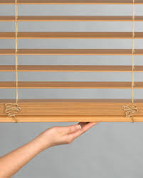 Everwood Wood Blinds Opened With Literise Cordless Touch System Blinds Blinds For Windows Wood Blinds