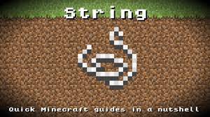 String can be obtained from drops, breaking cobwebs, fishing, bartering, and as gifts from cats. Minecraft String Recipe Item Id Information Up To Date Youtube