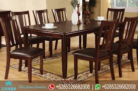 Terbuat dari bahan kayu mahoni berstandart eksport dan ini merupakan rekomendasi terbaik jika anda memilih warna duco. Set Meja Kursi Makan Minimalis Terbaru Nappa Mm 070 Zahra Furniture