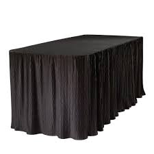 The Folding Table Cloth 6 Ft Black Table Cloth Made For Folding Tables 3072blk The Home Depot In 2020 Table Cloth Black Tablecloth Black Table