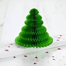 Kleiner Tischdeko Tannenbaum Aus Wabenpapier Weihnachtsvorlagen Papier Bastelideen