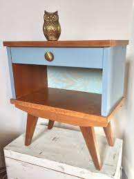 table de chevet vintage annee 50 60 pieds compas relookee table de chevet vintage chevet vintage table de chevet