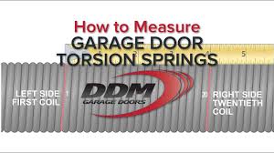 how to measure garage door torsion springs