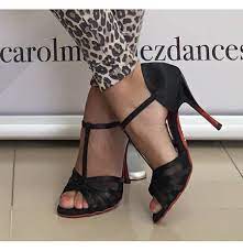 Chaussure Tango Noire Et Rouge Chaussures De Danse De Qualite