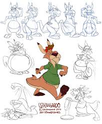 Model Sheet For Ozkangaroo By Superstinkwarrior On Deviantart Cartoon Style Drawing Cartoon Character Design Kangaroo Illustration