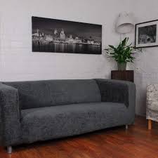 Grey Roma Linen Textured Chenille Ikea Klippan Sofa Cover Hipica Ikea Klippan Sofa Sofa Design Sofa