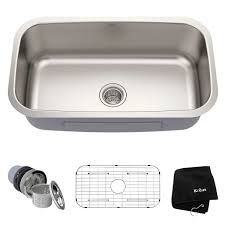 Kraus Stainless Steel Kitchen Sink In 2020 Stainless Steel Kitchen Sink Single Bowl Kitchen Sink Stainless Steel Kitchen