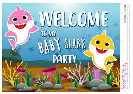 Unique baby shark coloring page 1. Download These Free Baby Shark Party Printables Catch My Party
