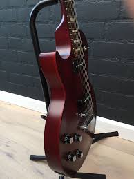 Side View See The Maple Cap Gibson Lp Guitar Left Handed