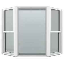 Jeld Wen 73 5 In X 43 In V 4500 Series Bay Vinyl Window White Thdjw139600074 The Home Depot Vinyl Bay Window Bow Window Window Seat Design