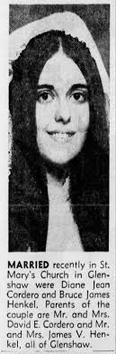 Diane Cordero-Bruce Henkel marriage