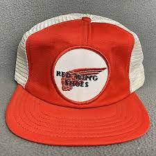 Vintage Red Wing Shoes Mesh Trucker Hat Snapback Hat Baseball Cap Made In Usa Ebay Mesh Trucker Hat Trucker Hat Snapback Hats