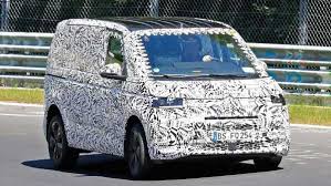 This first image gives little away about the new transporter's styling, but it'll likely be an evolution of the outgoing model's design, albeit with a few touches lifted from the brand's current. New 2021 Volkswagen Transporter T7 Plug In Hybrid Spied Car In My Life