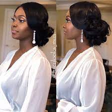 14pin curled bun with a chinese bang. Pin By Brittani Chavious On Creative Crowns Black Bridesmaids Hairstyles Bride Hairstyles Updo Black Brides Hairstyles