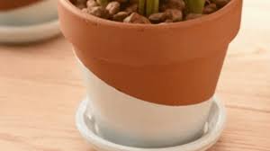 Scotchblue™ painter's tape for exterior surfaces #2097 and time to paint! How To Paint Terra Cotta Pots Better Homes Gardens