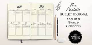 It is commonly referred to as the year at a glance calendar and is available below. Free Printable Bullet Journal Year At A Glance Calendar