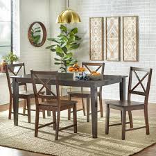 Styled to look like a onetime pigeon coop, the diy furniture piece has a glass top and casters for function. Simple Living Cross Back Espresso Dining Set 6 7 Piece Sets Walmart Com Walmart Com