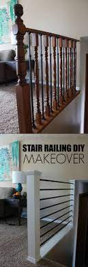Stair Railing Diy Makeover Diy Stair Railing Stair Railing Makeover Home Remodeling Diy