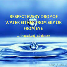 Explore our collection of motivational and famous quotes by authors you know and love. Respect Water Quotes Respect Every Drop Of Water Whether It Is From The Sky Or From Dogtrainingobedienceschool Com