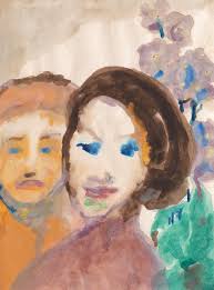 Bonhams : EMIL NOLDE (1867-1956) Zwei Schwestern (Executed circa 1925-1935)