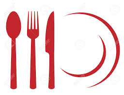 Symbole De Restaurant Avec Assiette Fourchette Couteau Et Cuillere Clip Art Libres De Droits Vecteurs Et Illustration Image 25252812